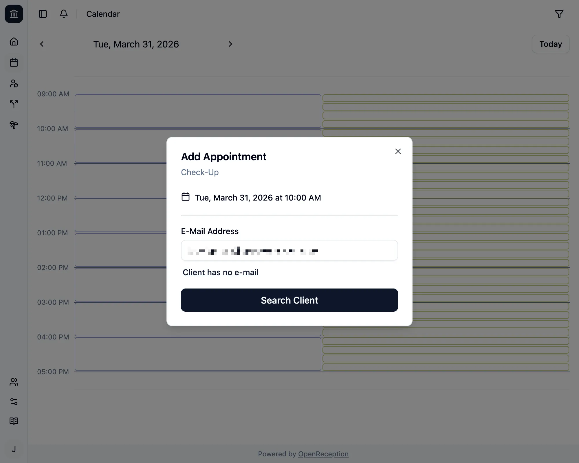 Add E-Mail to Appointment