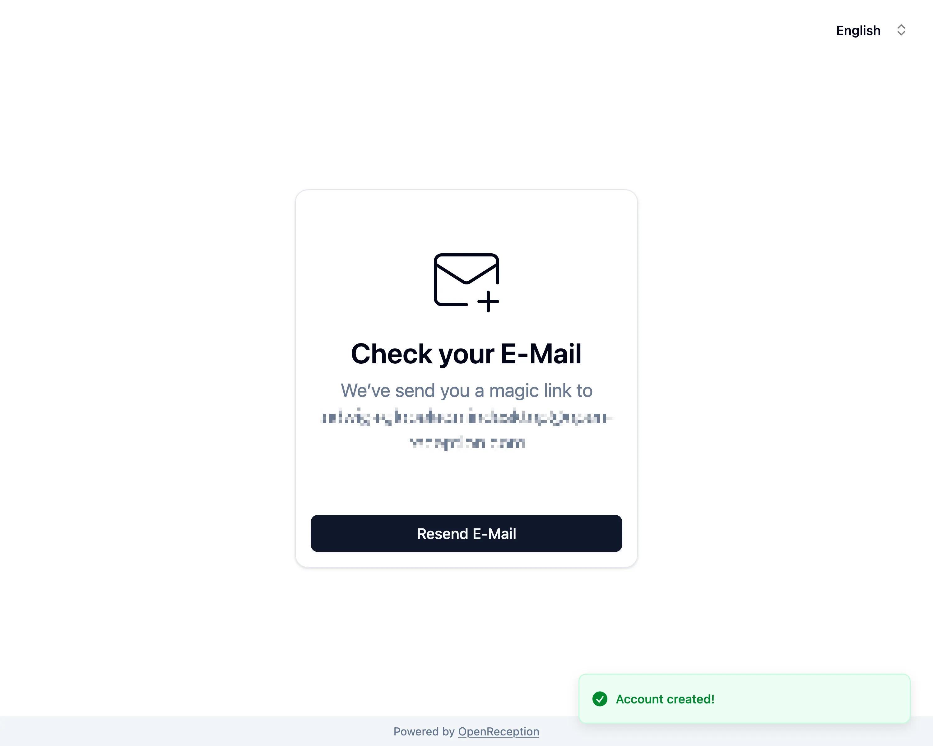 Account Created: Check your E-Mail