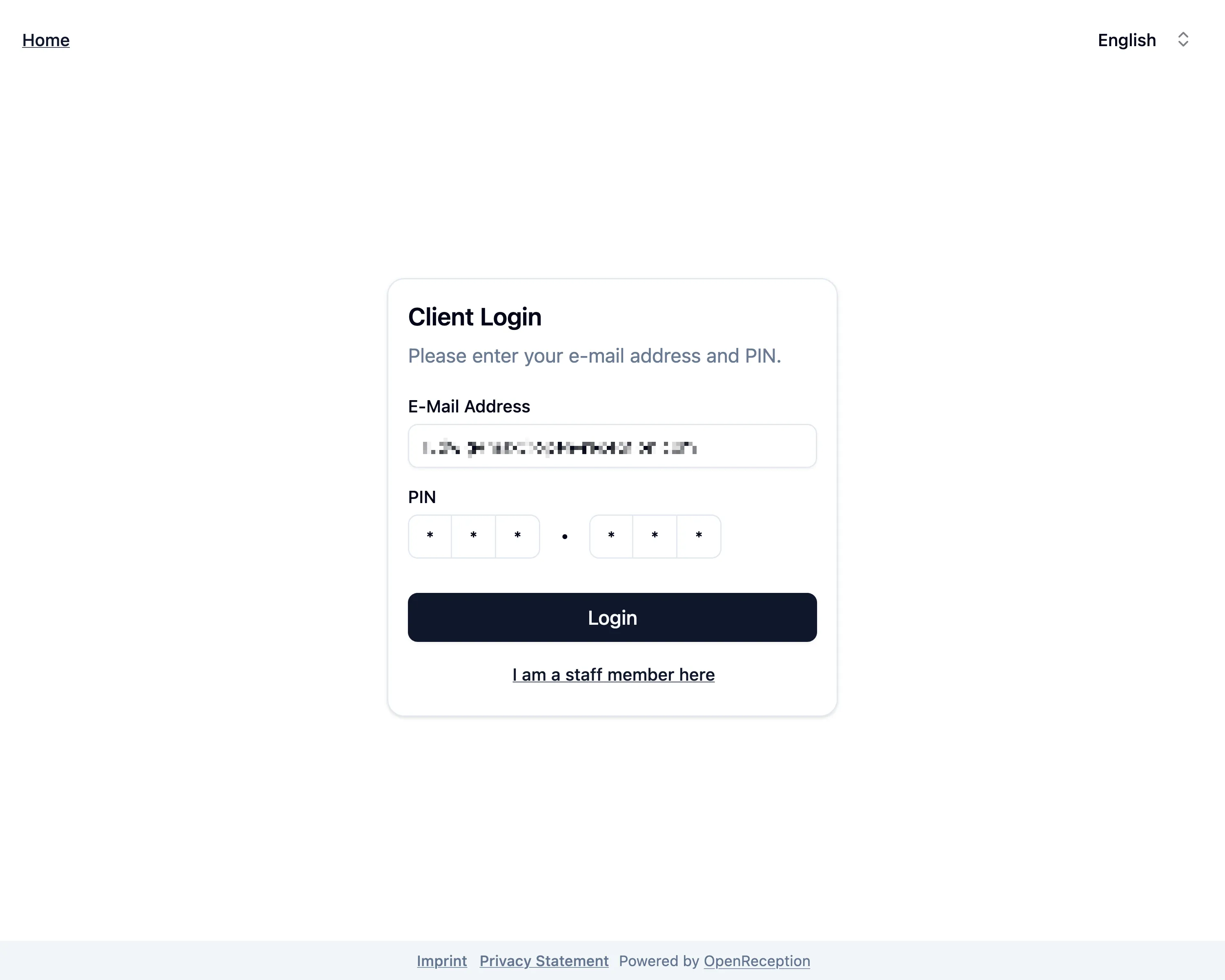 Client login