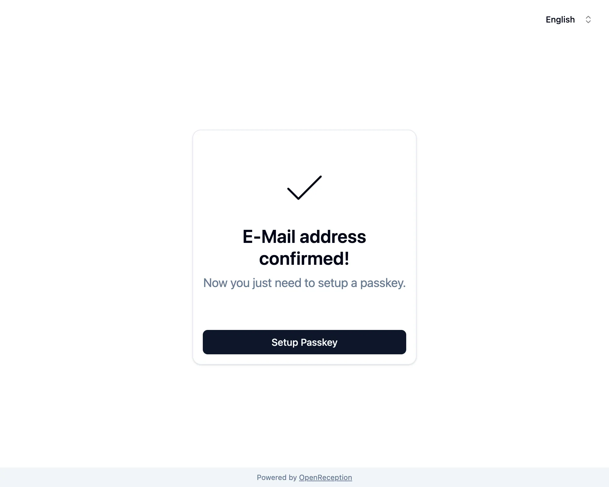 E-Mail confirmed