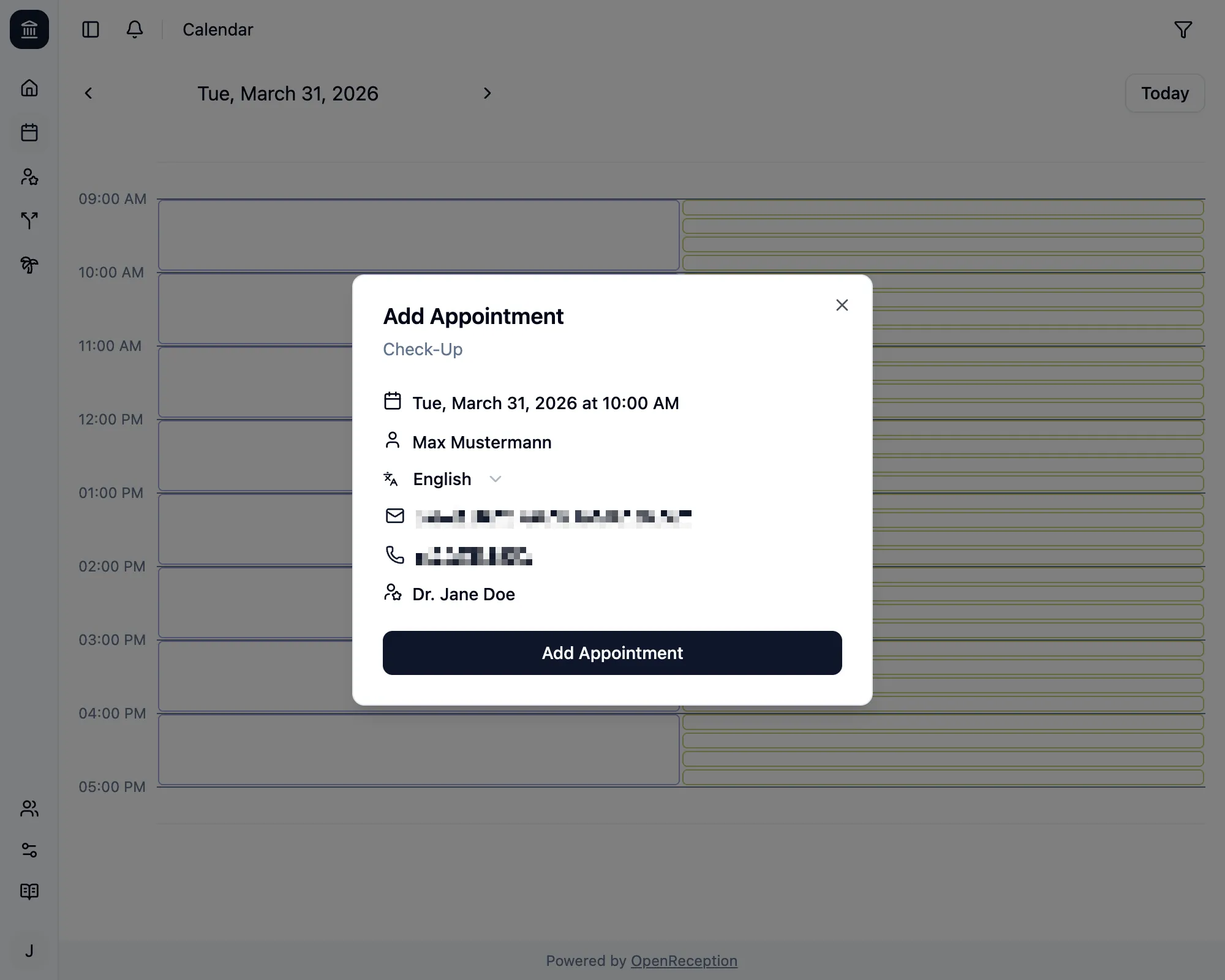 Appointment overview