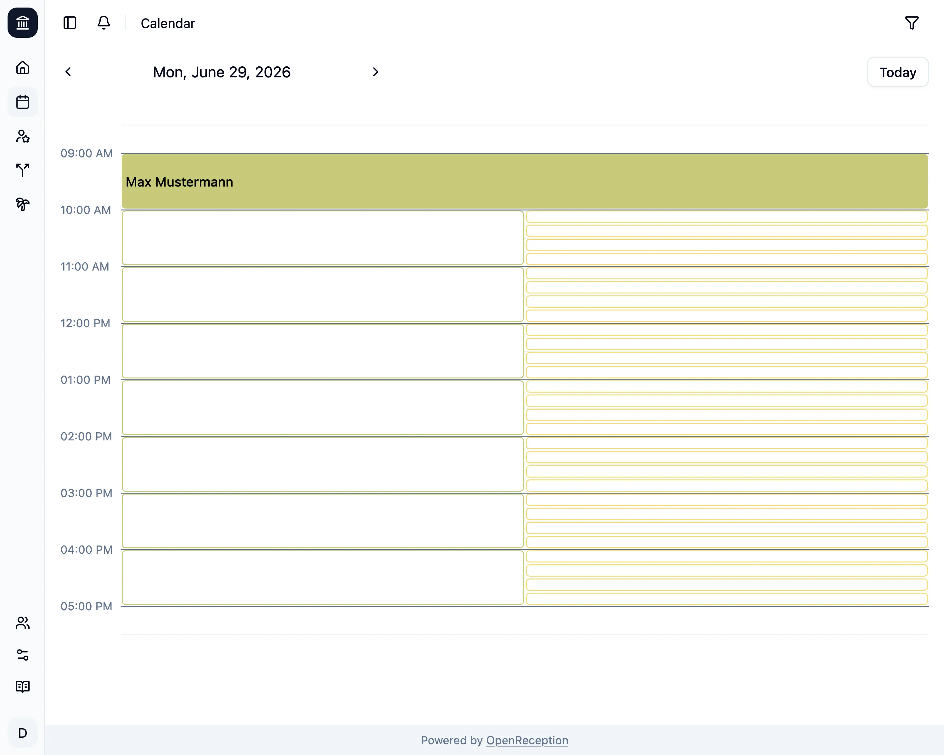 Hinzugefügter Termin im Kalender